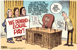 EQUAL PAY  by Rick McKee