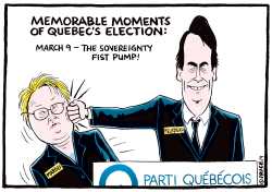 MEMORABLE MOMENT OF QUEBECS ELECTION by Ingrid Rice