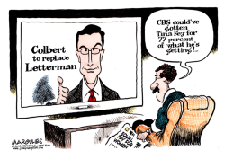 COLBERT REPLACES LETTERMAN COLOR by Jimmy Margulies