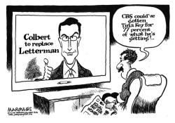 COLBERT REPLACES LETTERMAN  by Jimmy Margulies