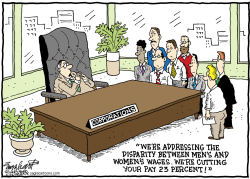 MEN'S WAGES AND WOMEN'S WAGES by Bob Englehart