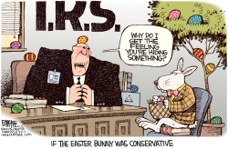 IRS EASTER BUNNY  by Rick McKee