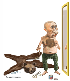 PUTIN CARES OF THE HAIR by Riber Hansson
