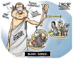 BLIND JUSTICE ROBERTS  by John Cole