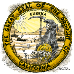 CALIFORNIA DROUGHT SEAL  by Daryl Cagle