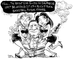 DONALD STERLING AND HIS GIRLFRIENDS by Daryl Cagle