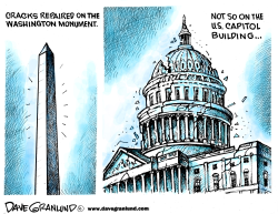 WASHINGTON MONUMENT REPAIRED by Dave Granlund