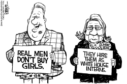 REAL MEN AND CLINTON by Rick McKee