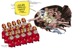 GOD PICKS A NEW POPE  by Daryl Cagle