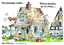 SUMMER CABINS AND RELAXATION by Dave Granlund