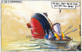 UK MAY SINK BUT DAVID CAMERON WILL STAY by Iain Green