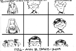 ANN B DAVIS- RIP by Milt Priggee