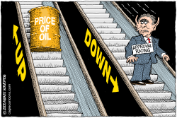 OIL UP BUSH DOWN   by Monte Wolverton