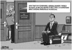GENERAL SHINSEKI SITS IN VETERANS AFFAIRS COMMITTEE WAITING ROOM by RJ Matson