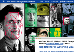 NSA USES FACIAL RECOGNITION SOFTWARE ON ORWELL by Kirk Anderson
