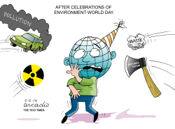 AFTER CELEBRATIONS OF ENVIRONMENT WORLD DAY by Arcadio Esquivel