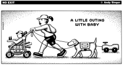 AN OUTING WITH BABY by Andy Singer
