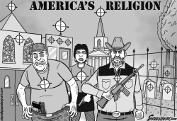 AMERICA'S RELIGION BW by Steve Greenberg