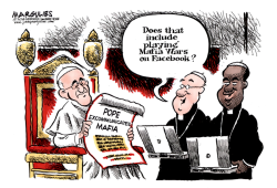 POPE EXCOMMUNICATES MAFIA COLOR by Jimmy Margulies