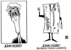 HAPPY TO SEE YOU, MR KERRY, B/W by Randy Bish