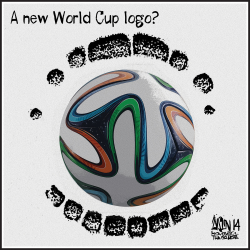 NEW WORLD CUP LOGO by Terry Mosher