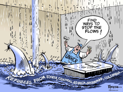 GLOBAL  REFUGEE FLOW  by Paresh Nath