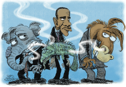 STINKY VETERANS ADMINISTRATION  by Daryl Cagle