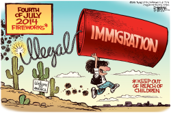 ILLEGAL FOURTH  by Rick McKee