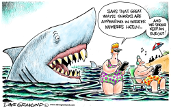 GREAT WHITE SHARKS MULTIPLY by Dave Granlund