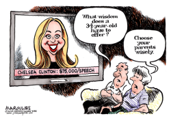 CHELSEA CLINTON SPEAKING FEE  by Jimmy Margulies