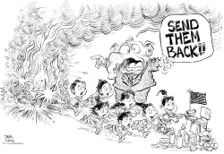 SEND BACK THOSE IMMIGRANT KIDS by Daryl Cagle