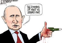 PUTIN MH17 FINGER POINTING by Jeff Darcy
