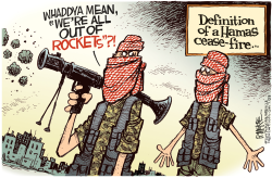 HAMAS CEASE FIRE  by Rick McKee