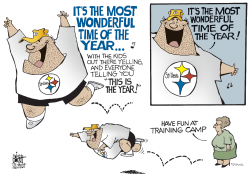 LOCAL- PA STEELERS TRAINING CAMP OPENS,  by Randy Bish
