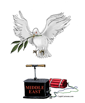 PEACE DOVE LANDS IN THE MIDDLE EAST by Riber Hansson