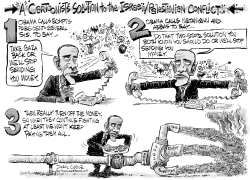 SOLUTION TO THE ISRAELI-PALESTINIAN CONFLICT by Daryl Cagle