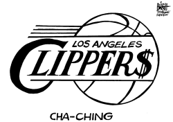 LA CLIPPERS, B/W by Randy Bish