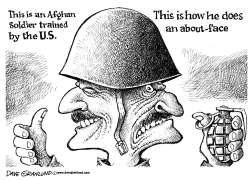 AFGHAN SOLDIERS ABOUT-FACE by Dave Granlund