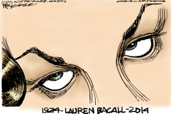 LAUREN BACALL -RIP by Milt Priggee