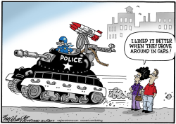 MILITARIZED POLICE FORCE by Bob Englehart