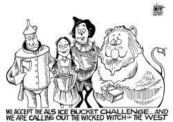 ICE BUCKET CHALLENGE, B/W by Randy Bish