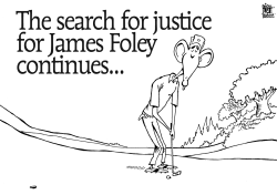 JUSTICE FOR FOLEY, B/W by Randy Bish