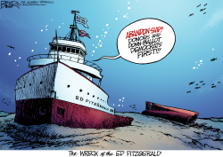 LOCAL OH - WRECK OF ED FITZGERALD  by Nate Beeler