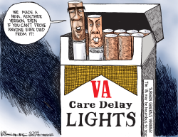 VA CARE DELAY LIGHTS by Kevin Siers