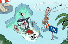 OBAMA THE IRAQ LIFEGUARD by Luojie