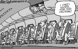 AIRLINE PASSENGER SEATING  by Mike Keefe
