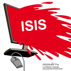 ISIS SALPICA DE SANGRE LA RED by Arcadio Esquivel
