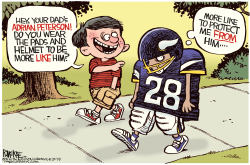 ADRIAN PETERSON  by Rick McKee