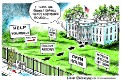 WHITE HOUSE SECURITY by Dave Granlund