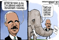 ERIC HOLDER EXIT TIMING by Jeff Darcy